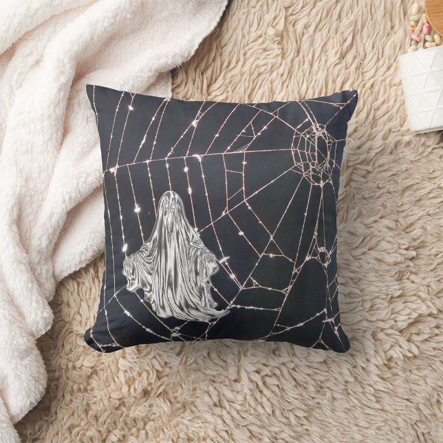 Halloween Ghost Throw Pillow (Creator Uploaded)