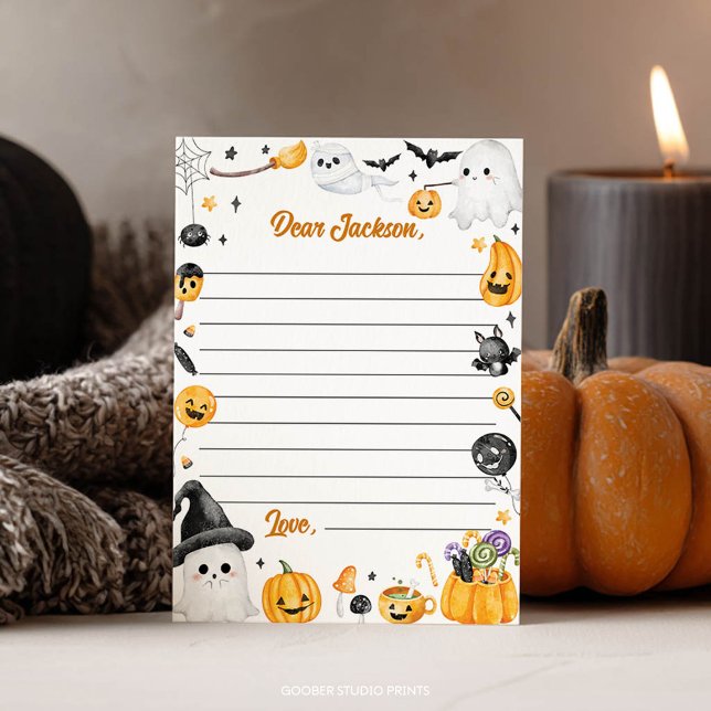 Halloween Ghost Time Capsule Note Message Card (Creator Uploaded)