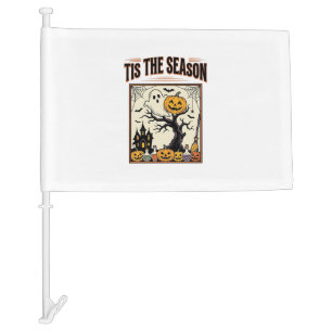 Halloween Ghost Tis The Season Haunted House_1 Car Flag
