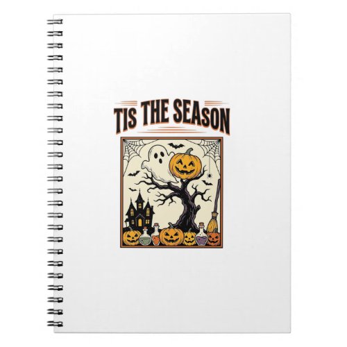 Halloween Ghost Tis The Season Haunted House_1 Notebook