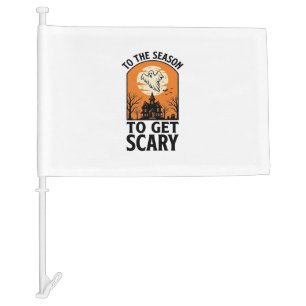 Halloween Ghost To Get Scary Vintage Spooky_1 Car Flag