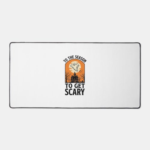 Halloween Ghost To Get Scary Vintage Spooky_1 Desk Mat