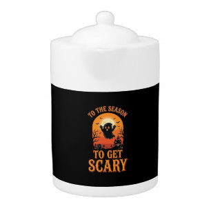 Halloween Ghost To The Season To Get Scary_1 Teapot