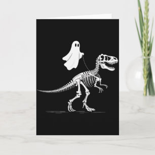 Halloween Ghost Walking Dinosaur Skeleton T Rex Fu Card