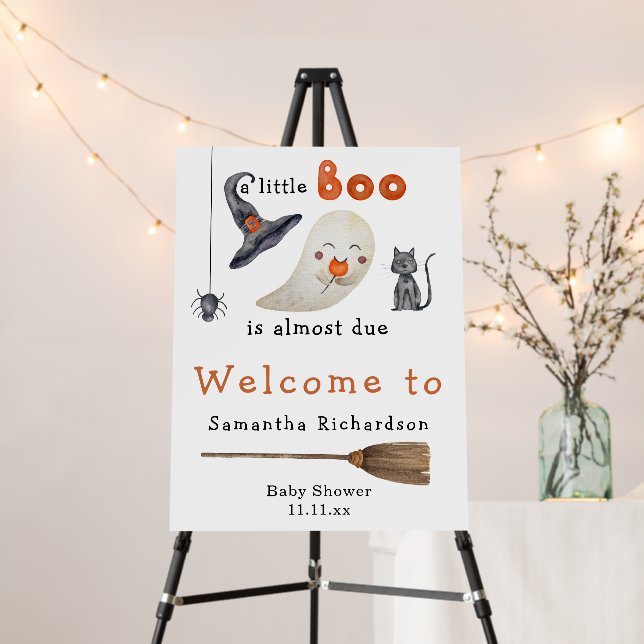 Halloween Ghost Welcome baby shower Foam Board (In Situ (Stand))