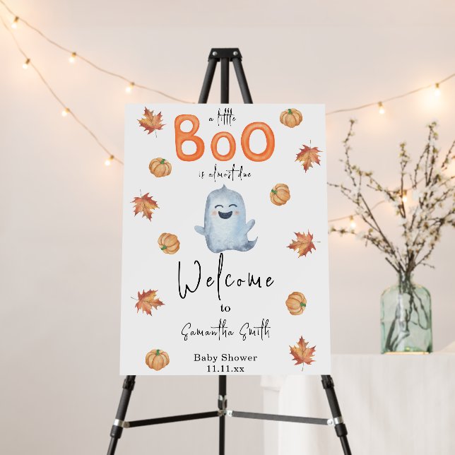 Halloween Ghost Welcome baby shower Foam Board (In Situ (Stand))