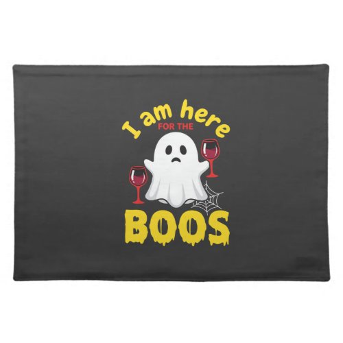 Halloween Ghost Wine Boos Design Cloth Placemat