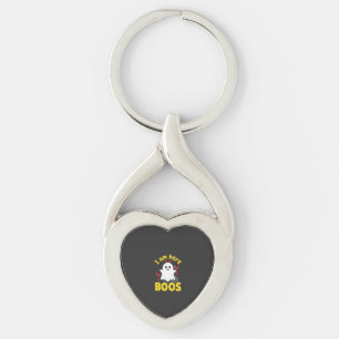 Halloween Ghost Wine Boos Design Keychain