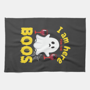 Halloween Ghost Wine Boos Design Kitchen Towel