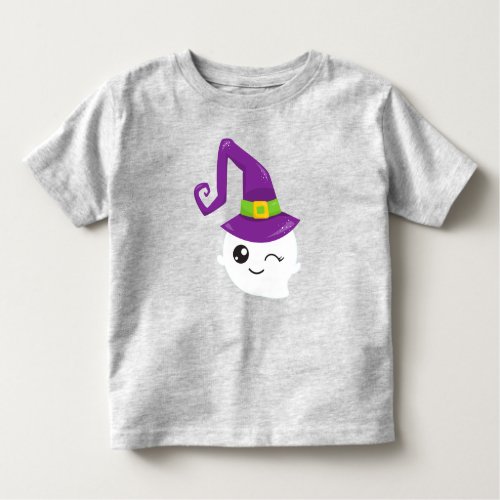 Halloween Ghost Witch Hat Trick Or Treat Boo Toddler T_shirt