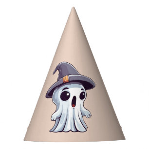 Halloween: ghost with hat. party hat