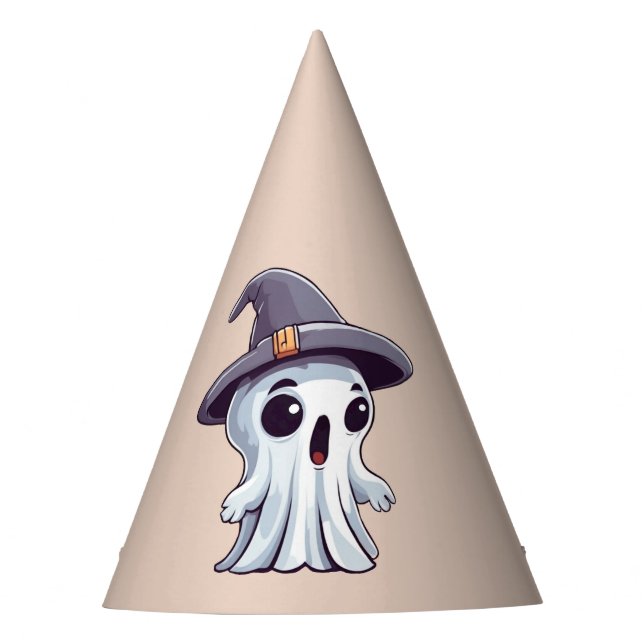 Halloween: ghost with hat. party hat (Front)