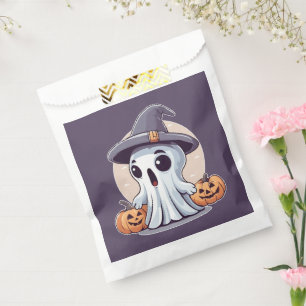 Halloween: Ghost with Pumpkins - Favor Bag