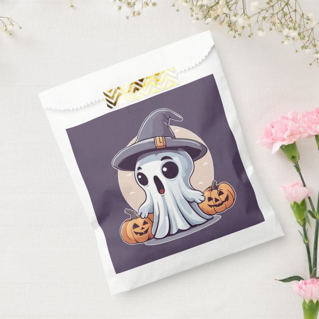 Halloween: Ghost with Pumpkins -  Favor Bag (Sealed)