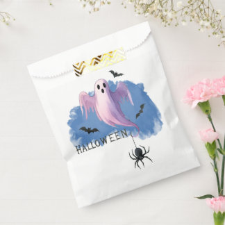 HALLOWEEN Ghost With Spider Favor Bag