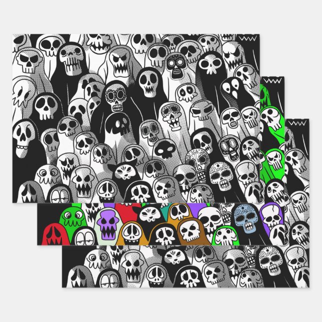 Halloween Ghost Wrapping Paper Sheets (Set)