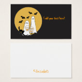 halloween ghosties on  black, (Front & Back)