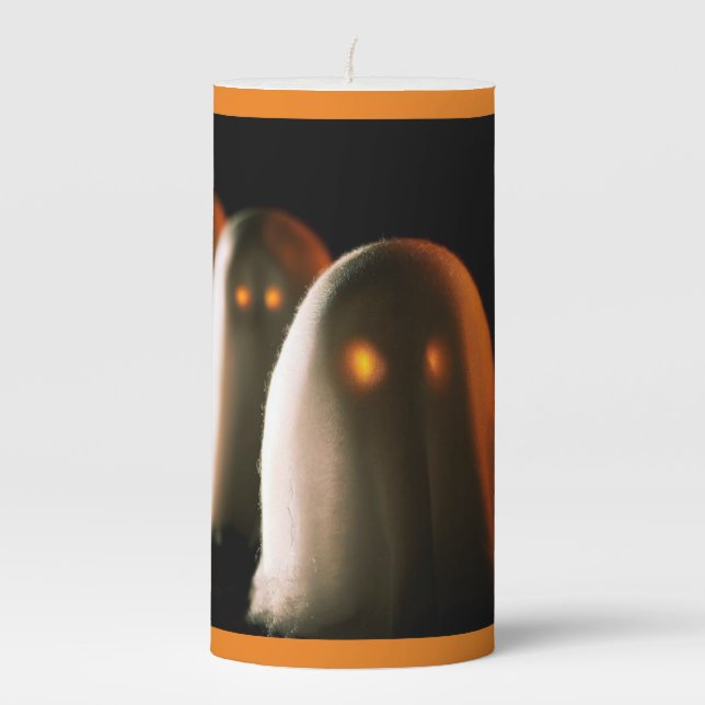 Halloween - Ghosts 3 Pillar Candle (Front)