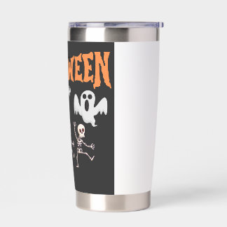 Halloween Ghosts and Dancing Skeletons  Insulated Tumbler