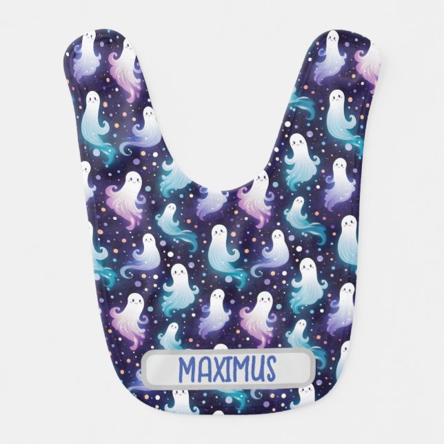 Halloween Ghosts Baby Bib (Front)