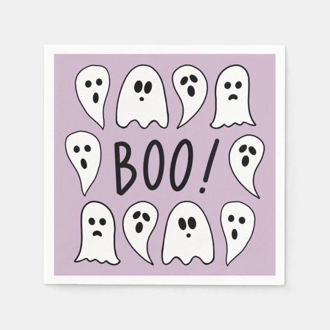 Halloween Ghosts Boo Napkins (Front)
