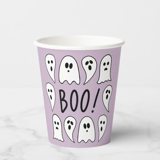 Halloween Ghosts Boo Paper Cups (Front)