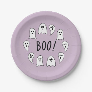 Halloween Ghosts Boo Paper Plates