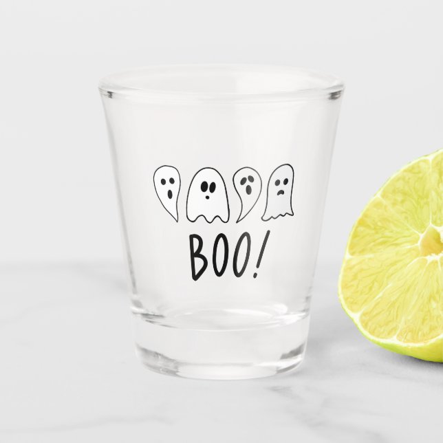 Halloween Ghosts Boo Shot Glass (Front)