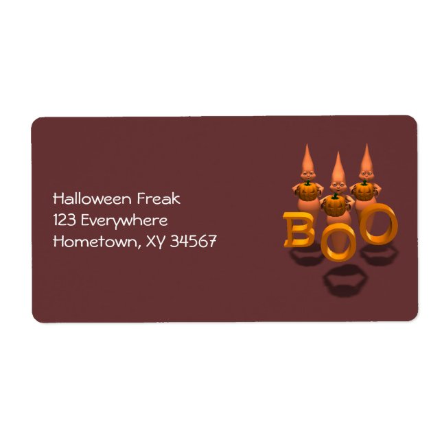 Halloween Ghosts Booh Label (Front)