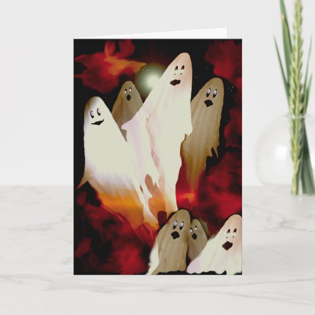Halloween Ghosts Card (Front)