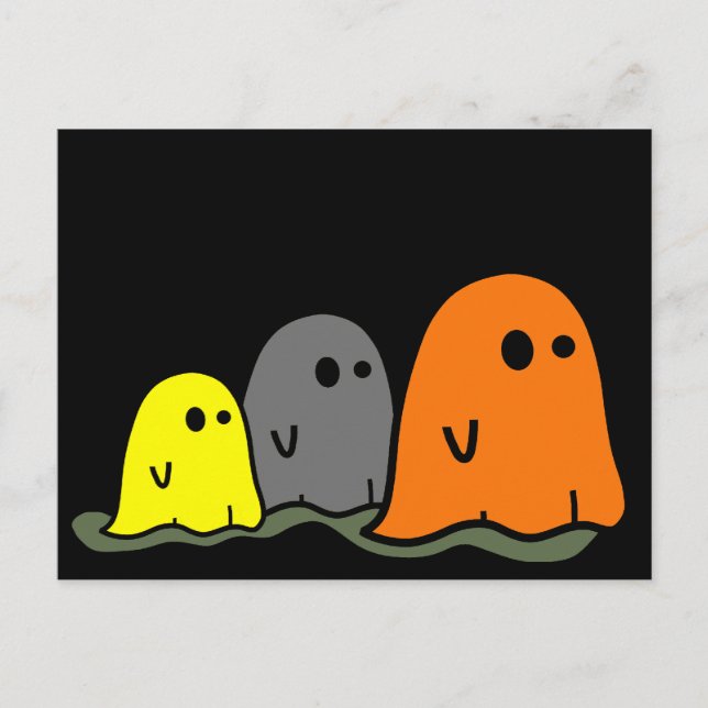 Halloween Ghosts Cute Postcard (Front)