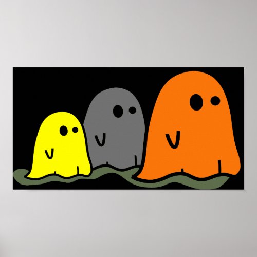 Halloween Ghosts Cute Poster