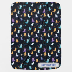 Halloween Ghosts Dark Baby Blanket
