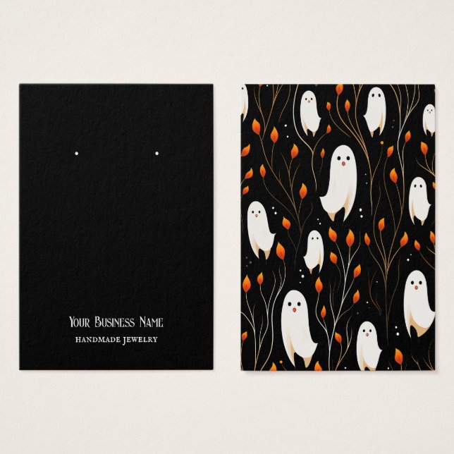 Halloween Ghosts Earring Display Card (Front & Back)