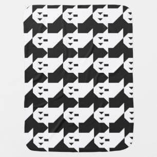 Halloween ghosts: geometric seamless pattern. baby blanket