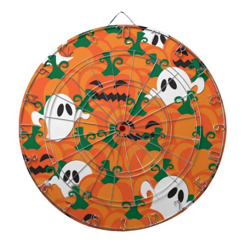 Halloween Ghosts Haunted Pumpkin Patch Dart Board