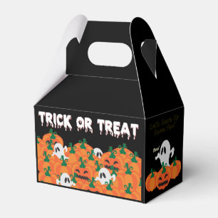 Halloween Ghosts Haunted Pumpkin Patch Favor Box