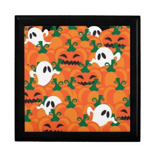 Halloween Ghosts Haunted Pumpkin Patch Gift Box