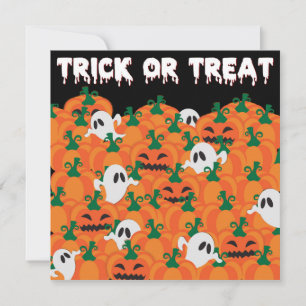 Halloween Ghosts Haunted Pumpkin Patch Invitation
