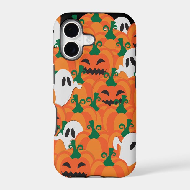 Halloween Ghosts Haunted Pumpkin Patch Iphone Case (Back)