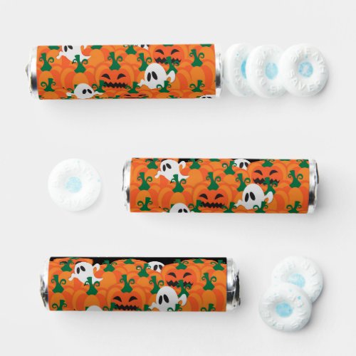 Halloween Ghosts Haunted Pumpkin Patch Large Tote  Breath Savers Mints
