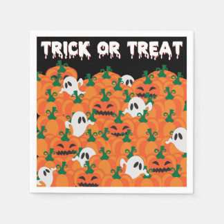 Halloween Ghosts Haunted Pumpkin Patch Napkins