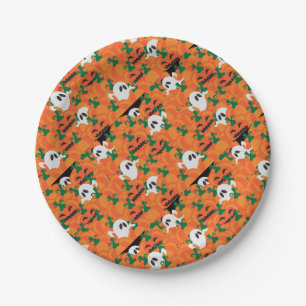 Halloween Ghosts Haunted Pumpkin Patch Paper Plates
