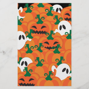 Halloween Ghosts Haunted Pumpkin Patch Stationery