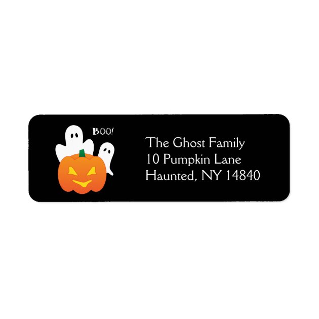 Halloween Ghosts Label