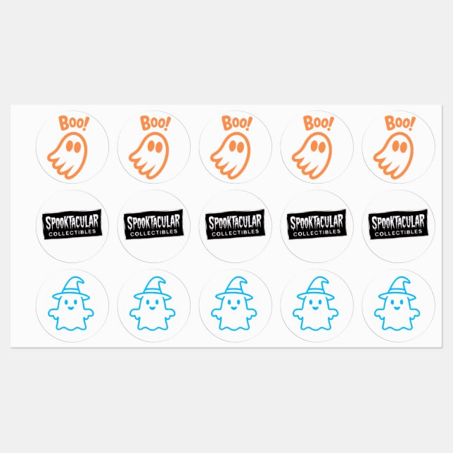 Halloween ghosts labels (Sheet)