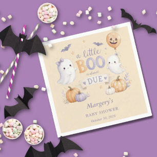 Halloween Ghosts Little Boo Baby Shower Napkins
