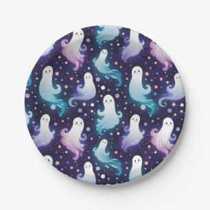 Halloween Ghosts Little Boo! Paper Plates