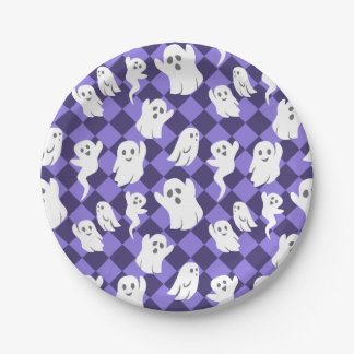 Halloween Ghosts Paper Plates