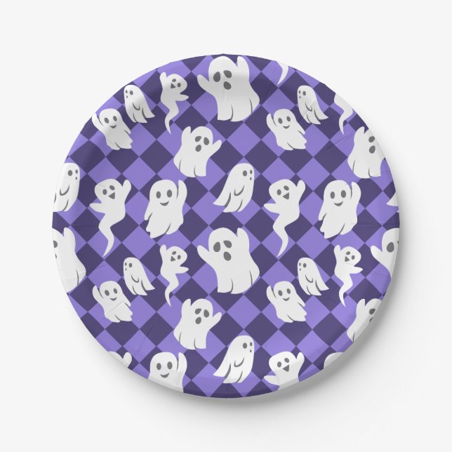 Halloween Ghosts Paper Plates (Front)